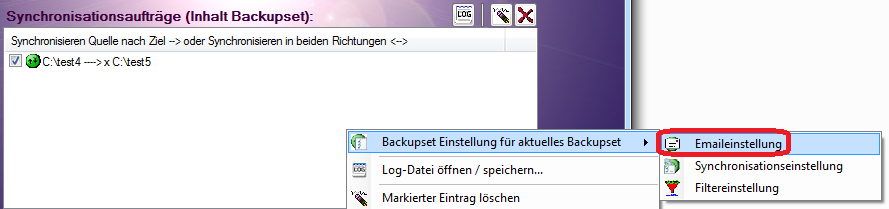 ACSynchro2 und Email