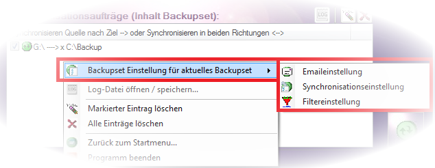 Funktionen in ACSynchro2