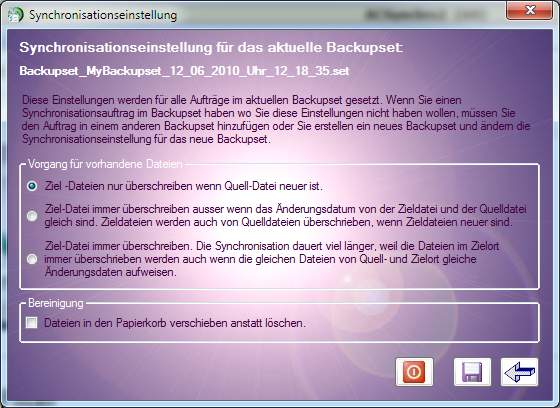 ACSYnchro2 und Synchronisationsoptionen